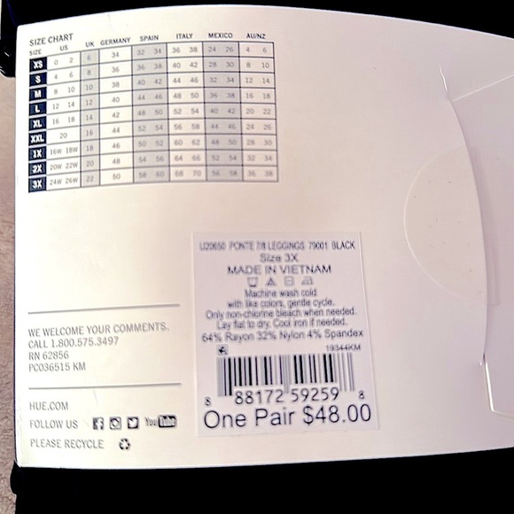 HUE ponte leggings NWT - Picture 6 of 7